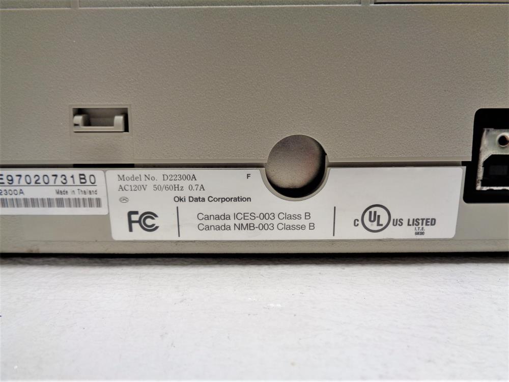 OKI Microline 186 9-Pin Printer D22300A